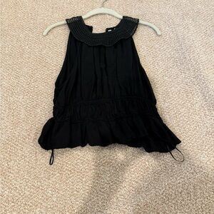 Zara Black Sleeveless Blouse